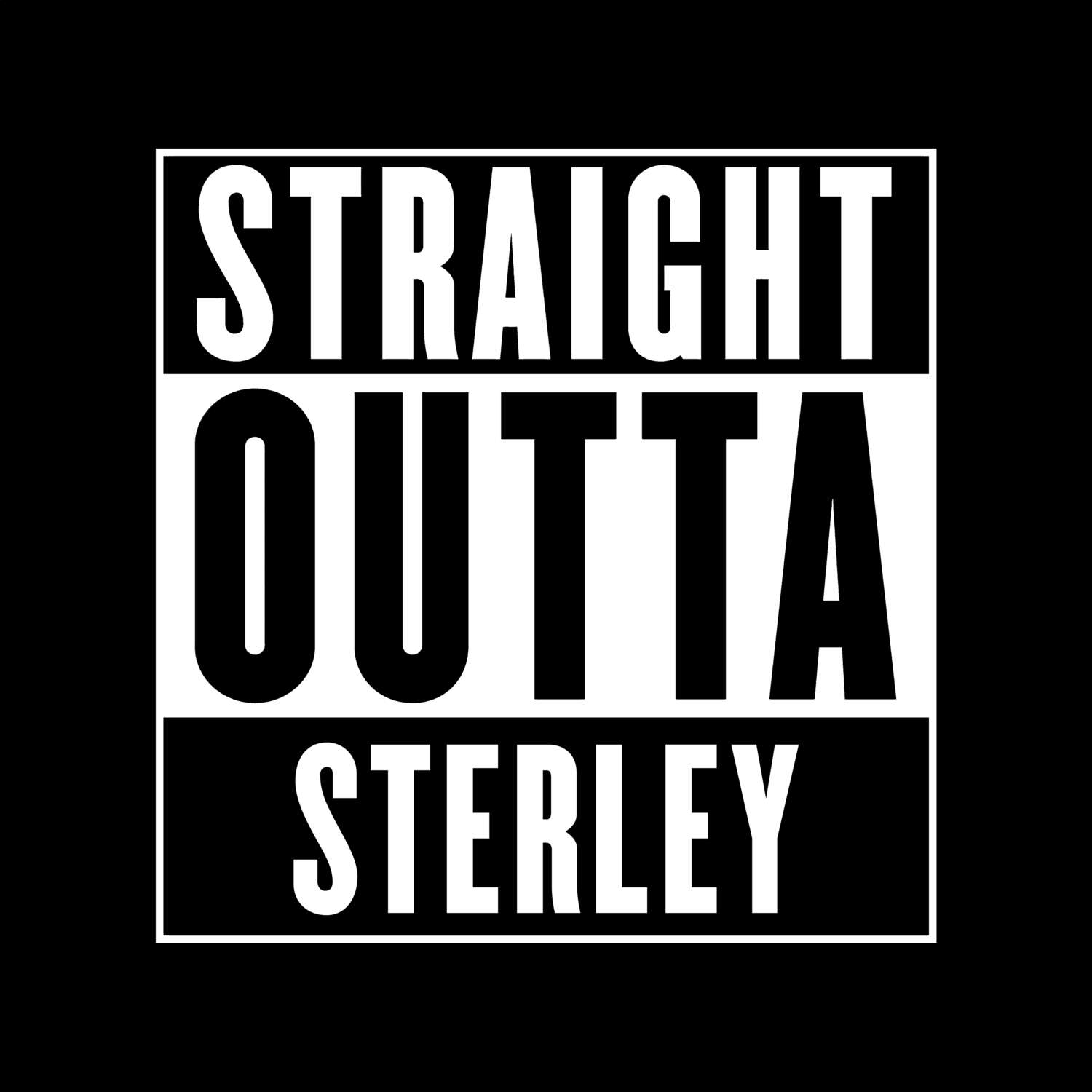 T-Shirt »Straight Outta« für den Ort »Sterley«