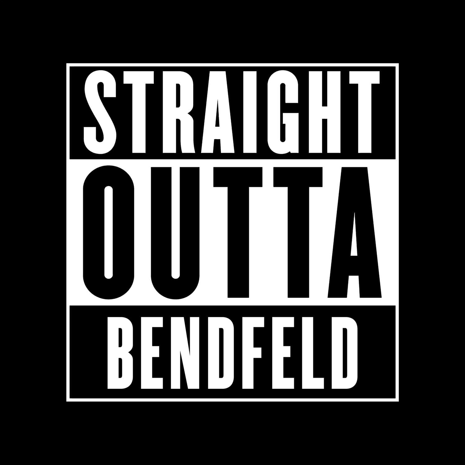 T-Shirt »Straight Outta« für den Ort »Bendfeld«