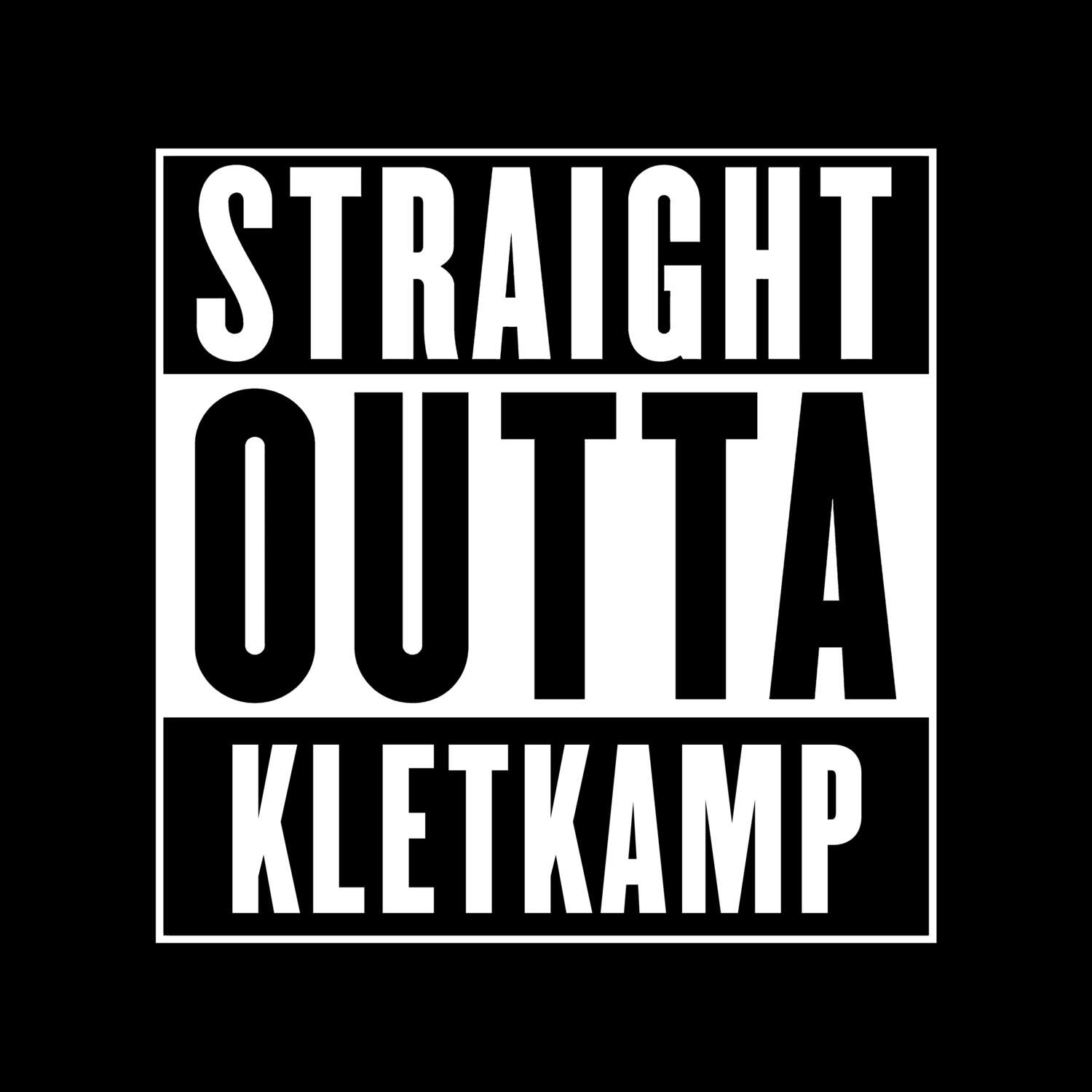 T-Shirt »Straight Outta« für den Ort »Kletkamp«