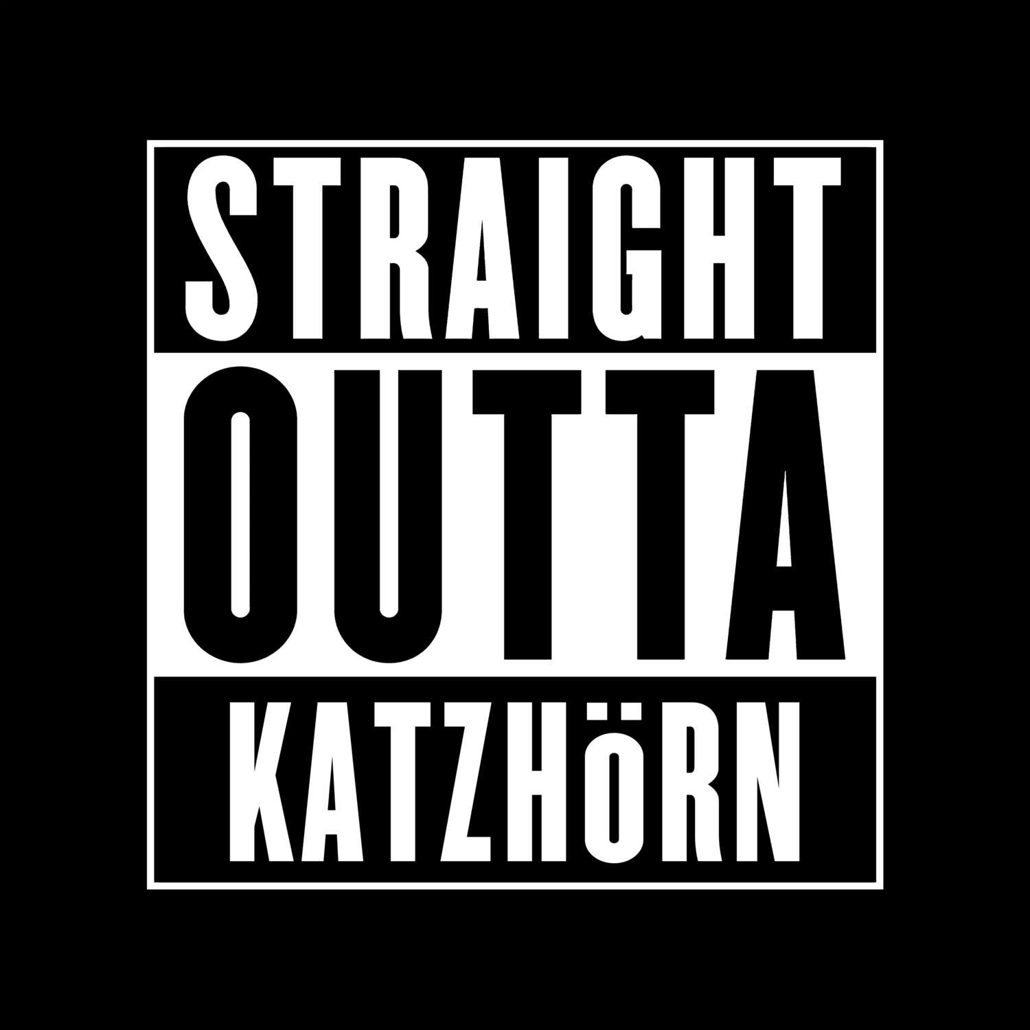 Katzhörn T-Shirt »Straight Outta«
