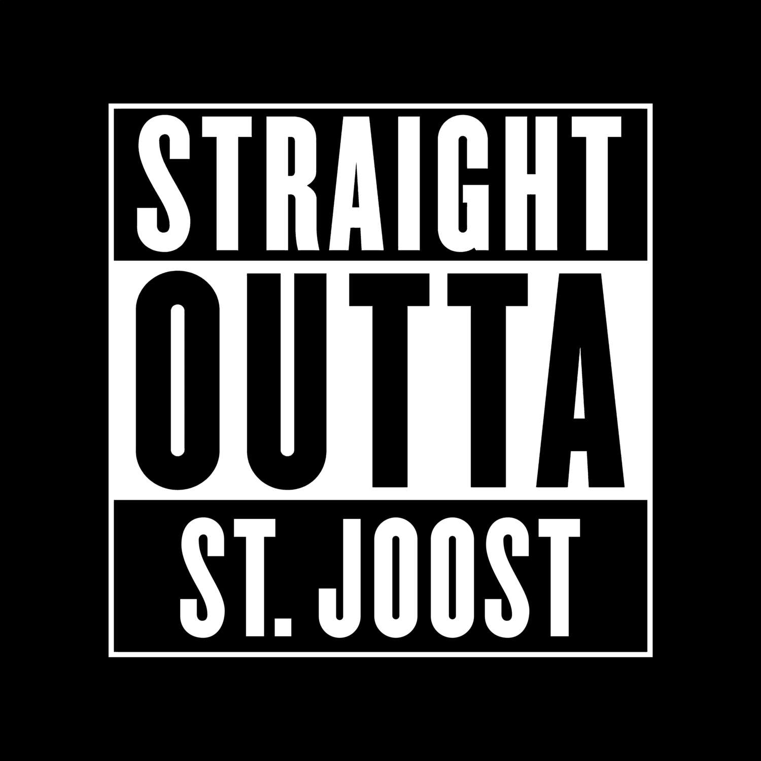 T-Shirt »Straight Outta« für den Ort »St. Joost«