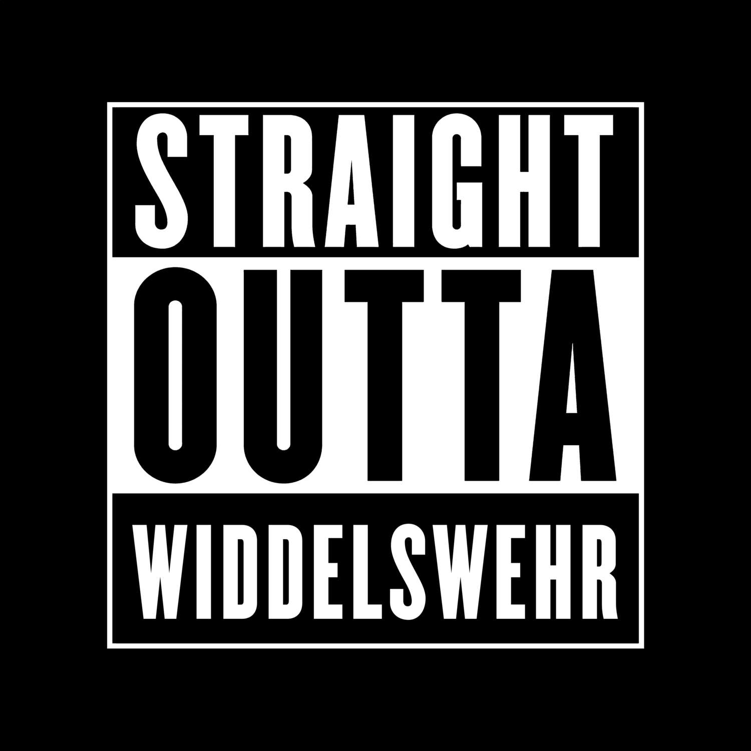 T-Shirt »Straight Outta« für den Ort »Widdelswehr«