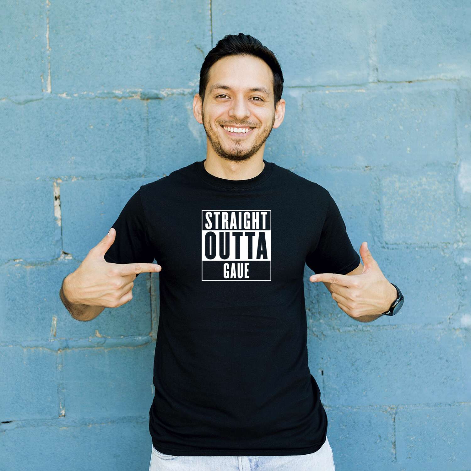 T-Shirt »Straight Outta« für den Ort »Gaue«