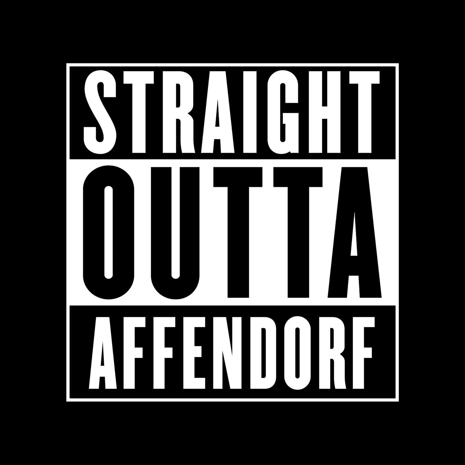 T-Shirt »Straight Outta« für den Ort »Affendorf«