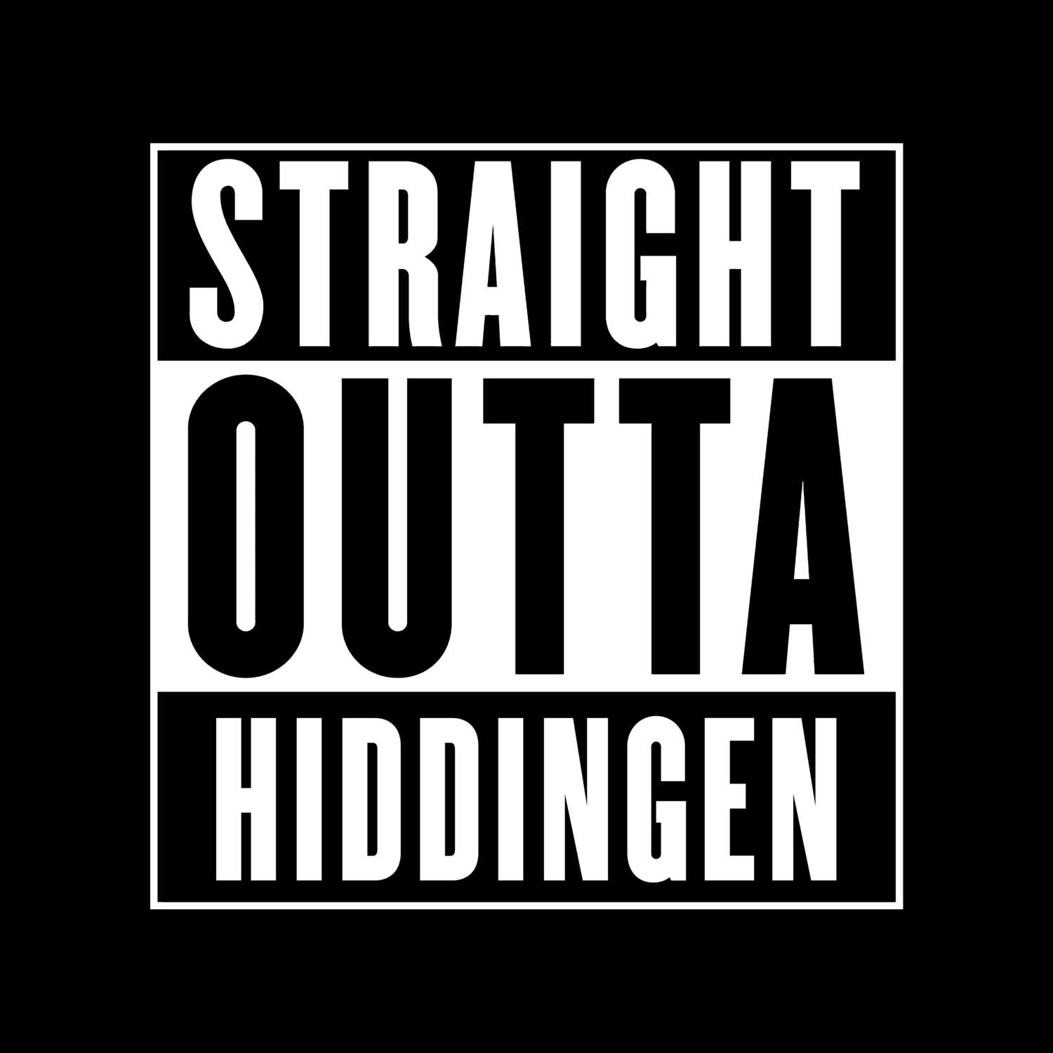 T-Shirt »Straight Outta« für den Ort »Hiddingen«