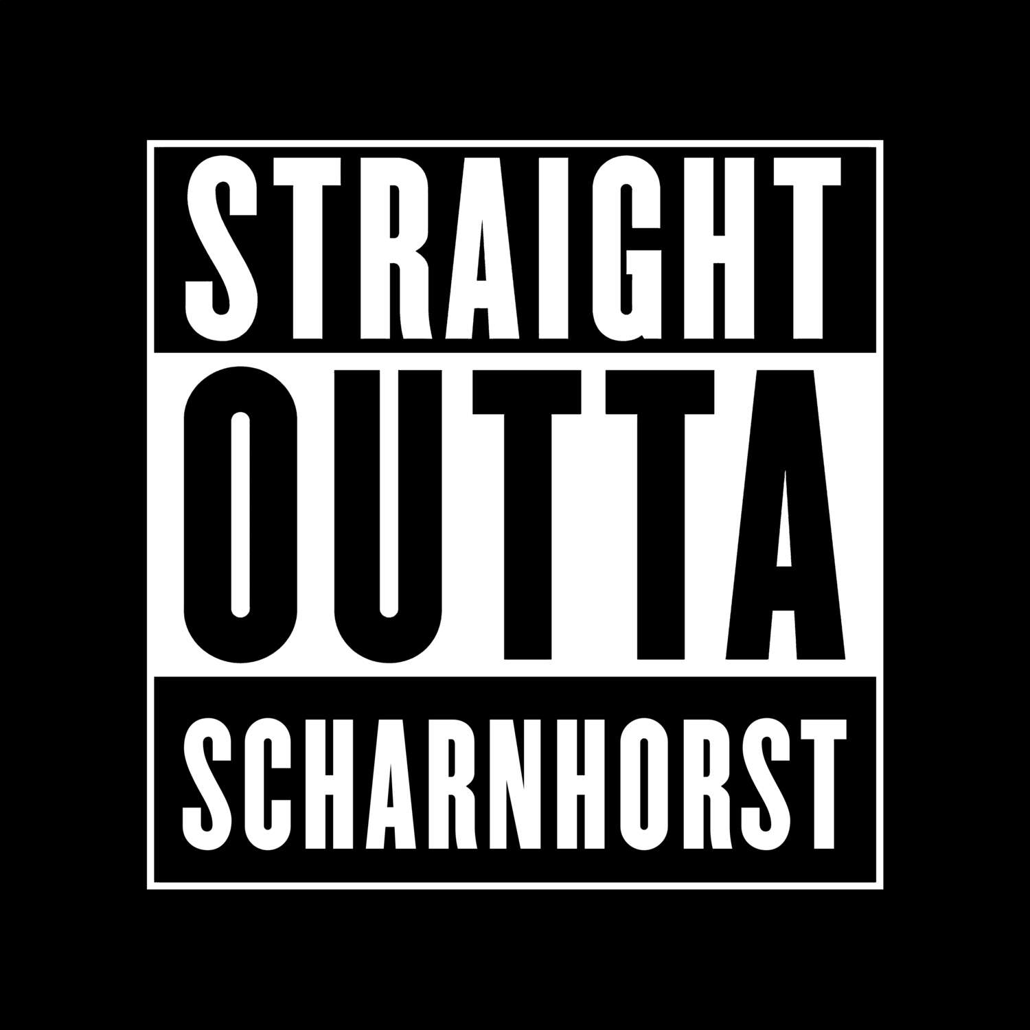 T-Shirt »Straight Outta« für den Ort »Scharnhorst«