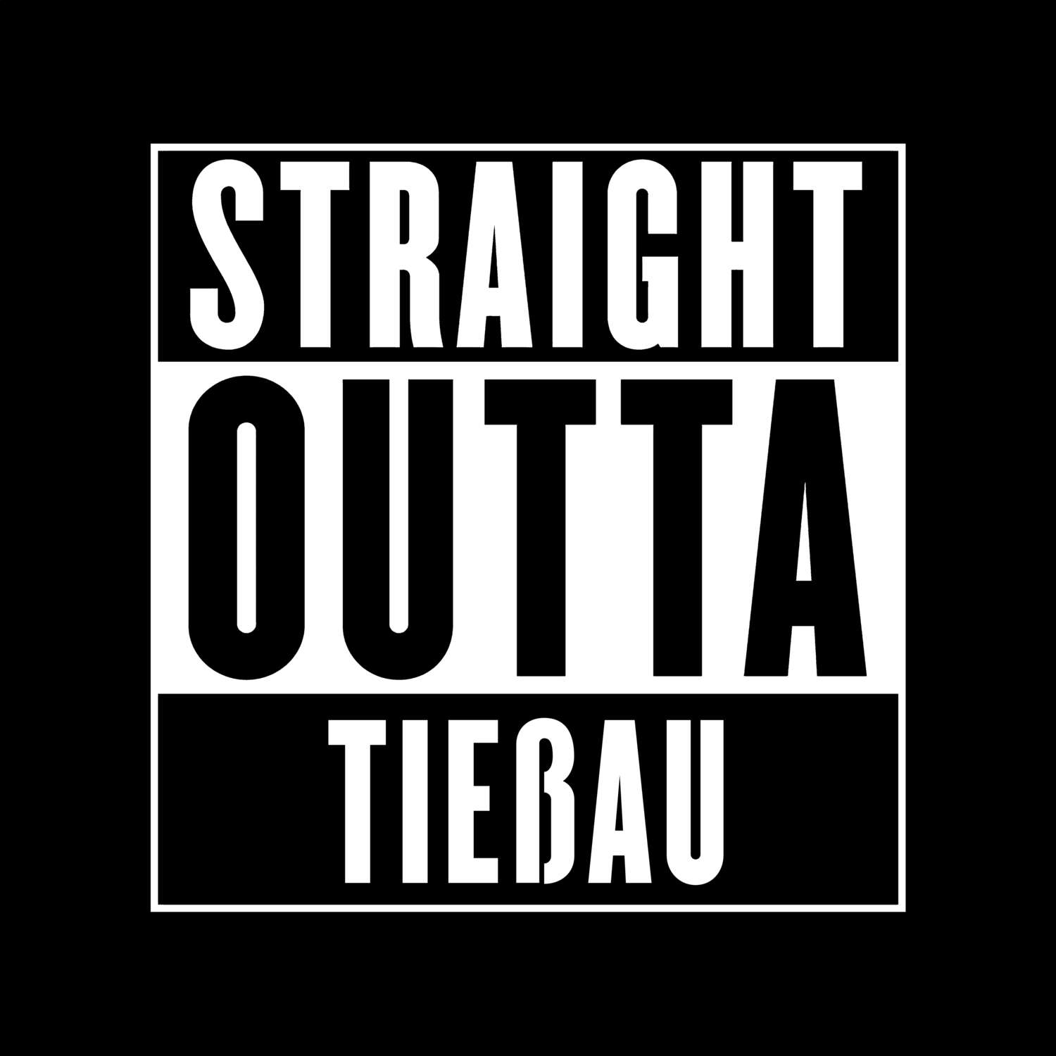 T-Shirt »Straight Outta« für den Ort »Tießau«