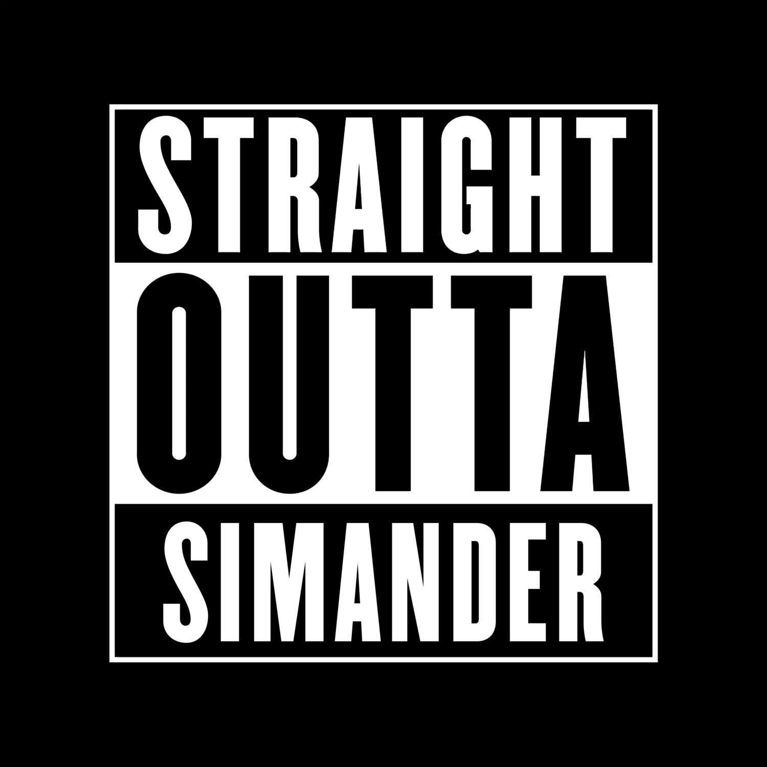 Simander T-Shirt »Straight Outta«