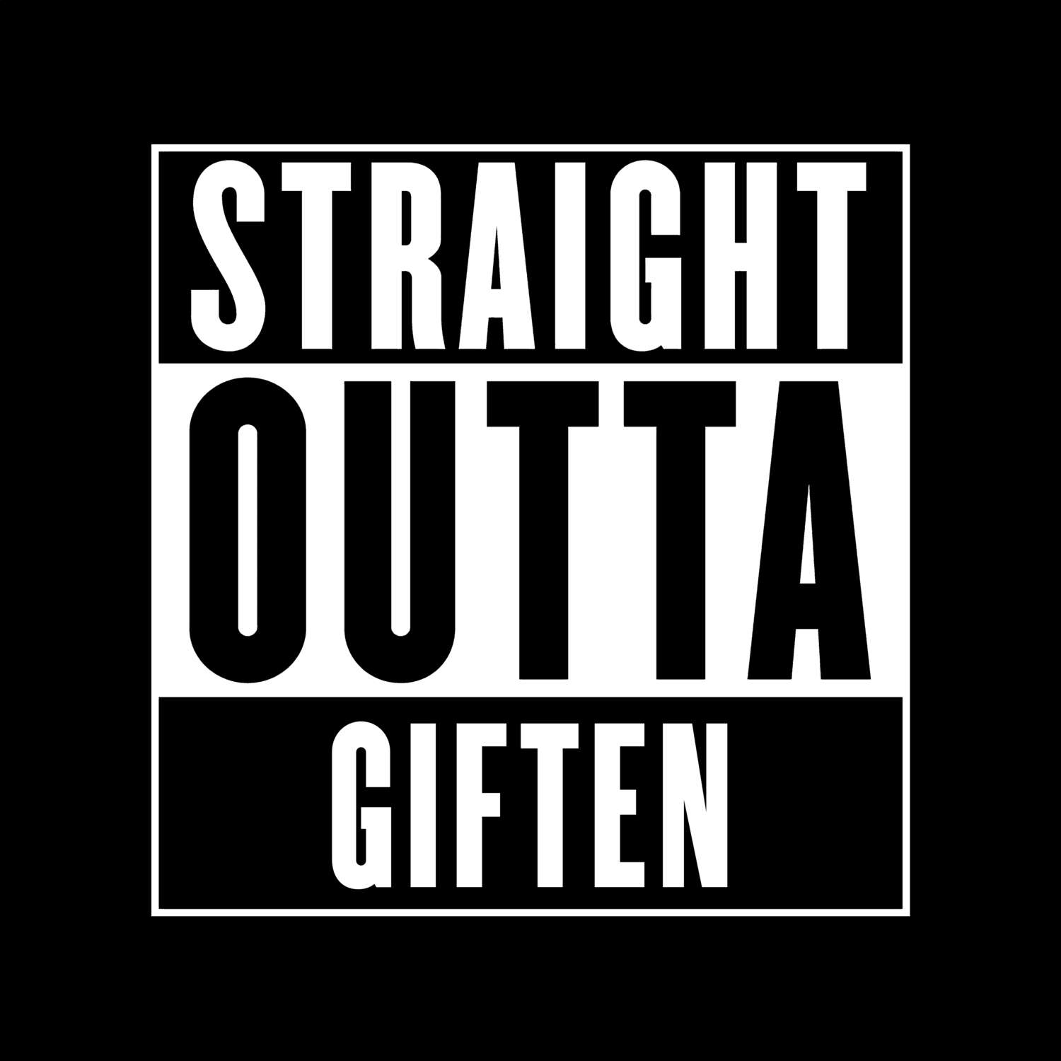 Giften T-Shirt »Straight Outta«