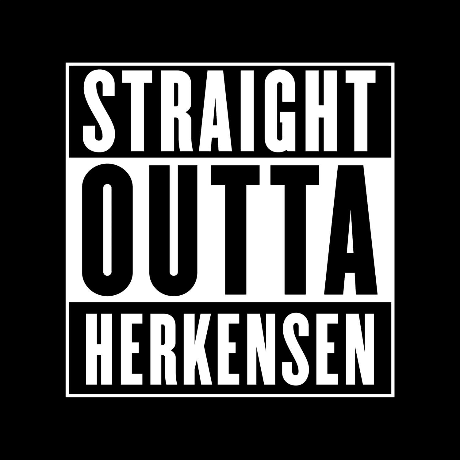 T-Shirt »Straight Outta« für den Ort »Herkensen«