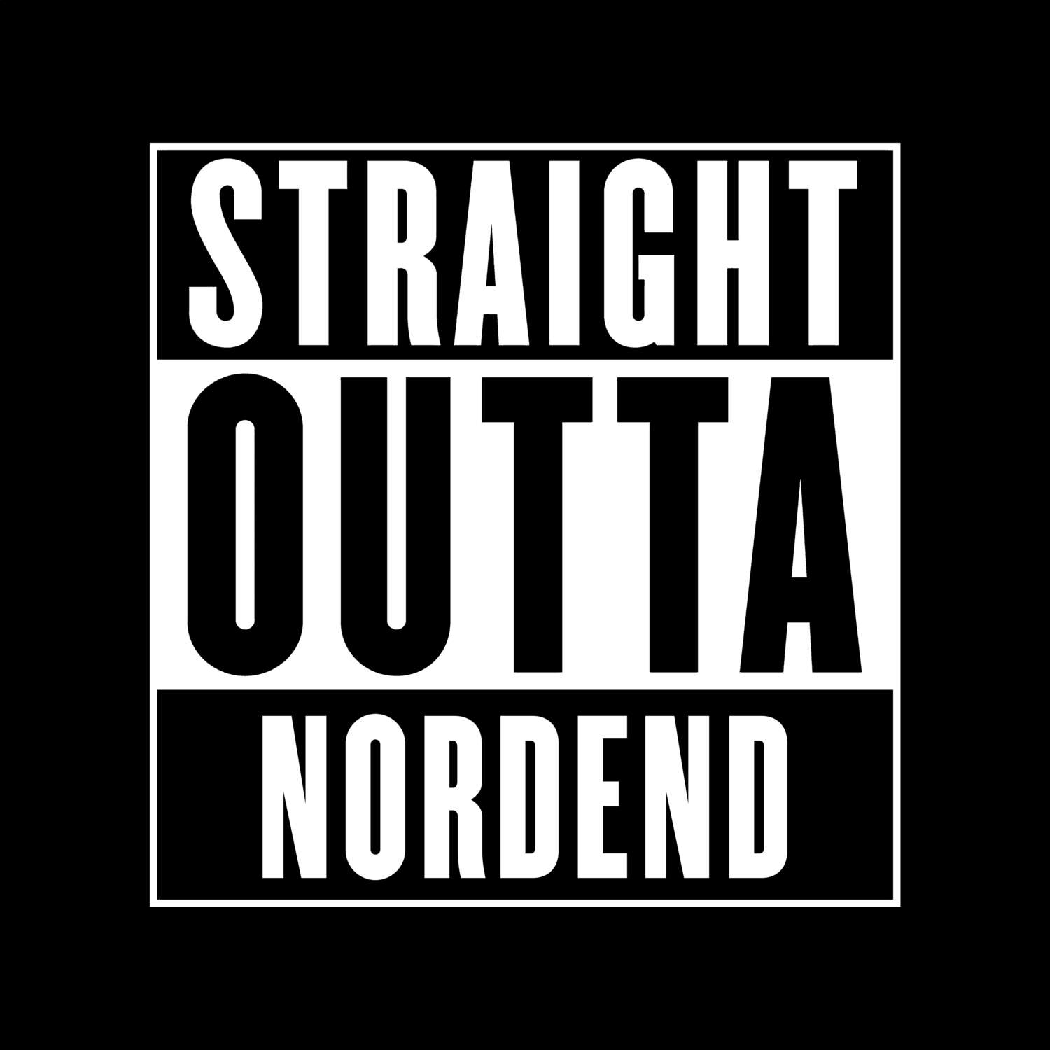 T-Shirt »Straight Outta« für den Ort »Nordend«