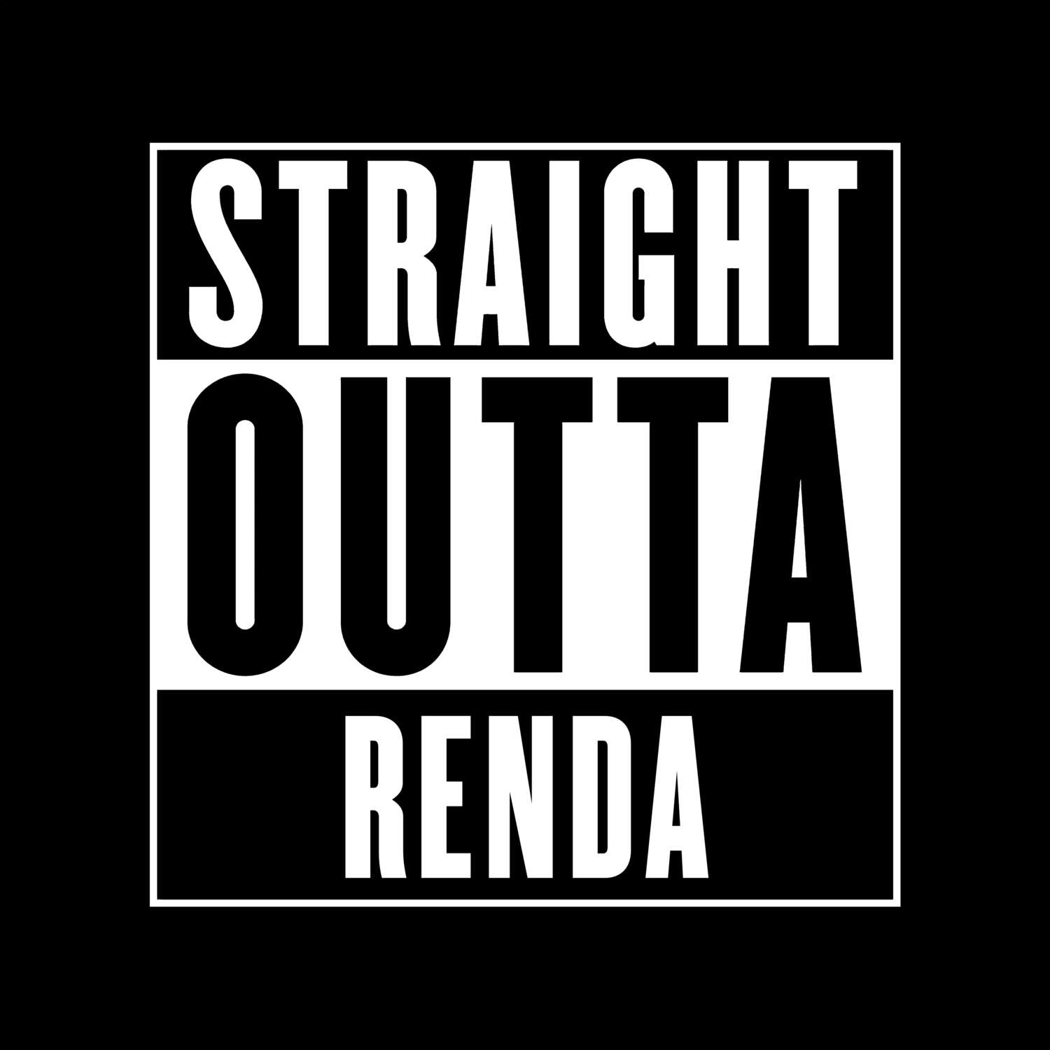 T-Shirt »Straight Outta« für den Ort »Renda«