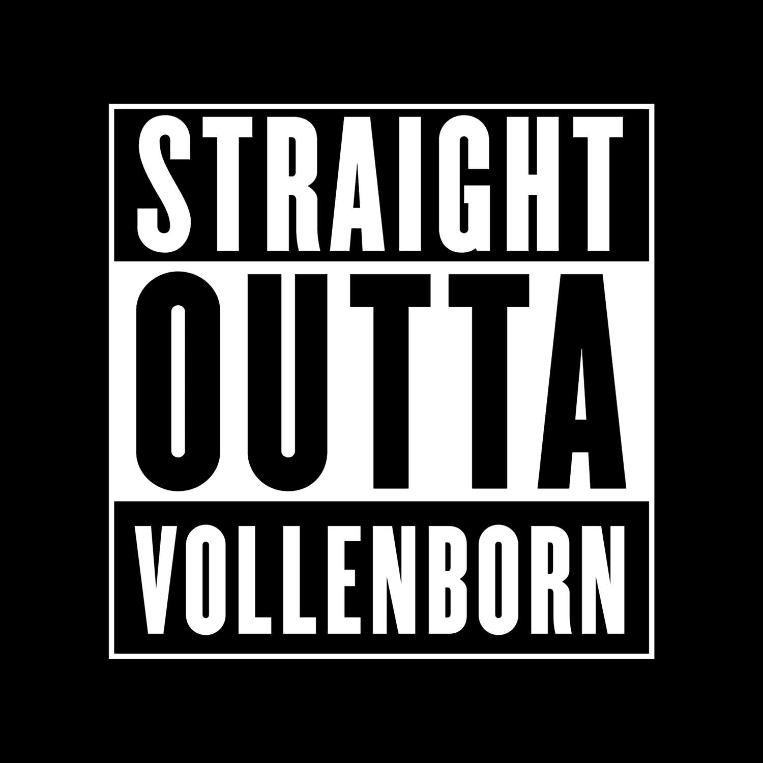 T-Shirt »Straight Outta« für den Ort »Vollenborn«