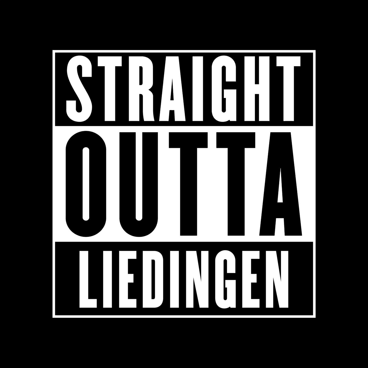 T-Shirt »Straight Outta« für den Ort »Liedingen«