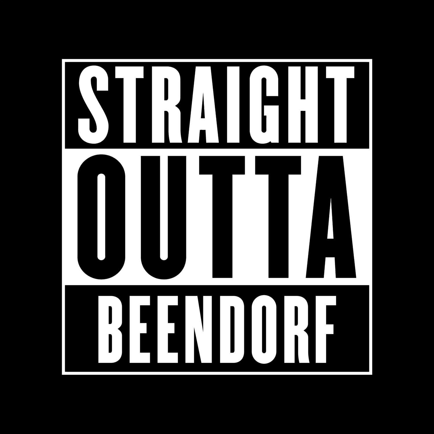 T-Shirt »Straight Outta« für den Ort »Beendorf«