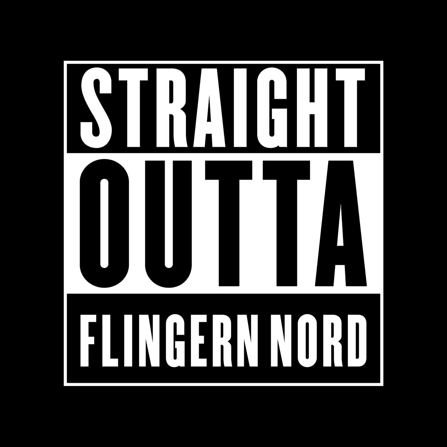 T-Shirt »Straight Outta« für den Ort »Flingern Nord«