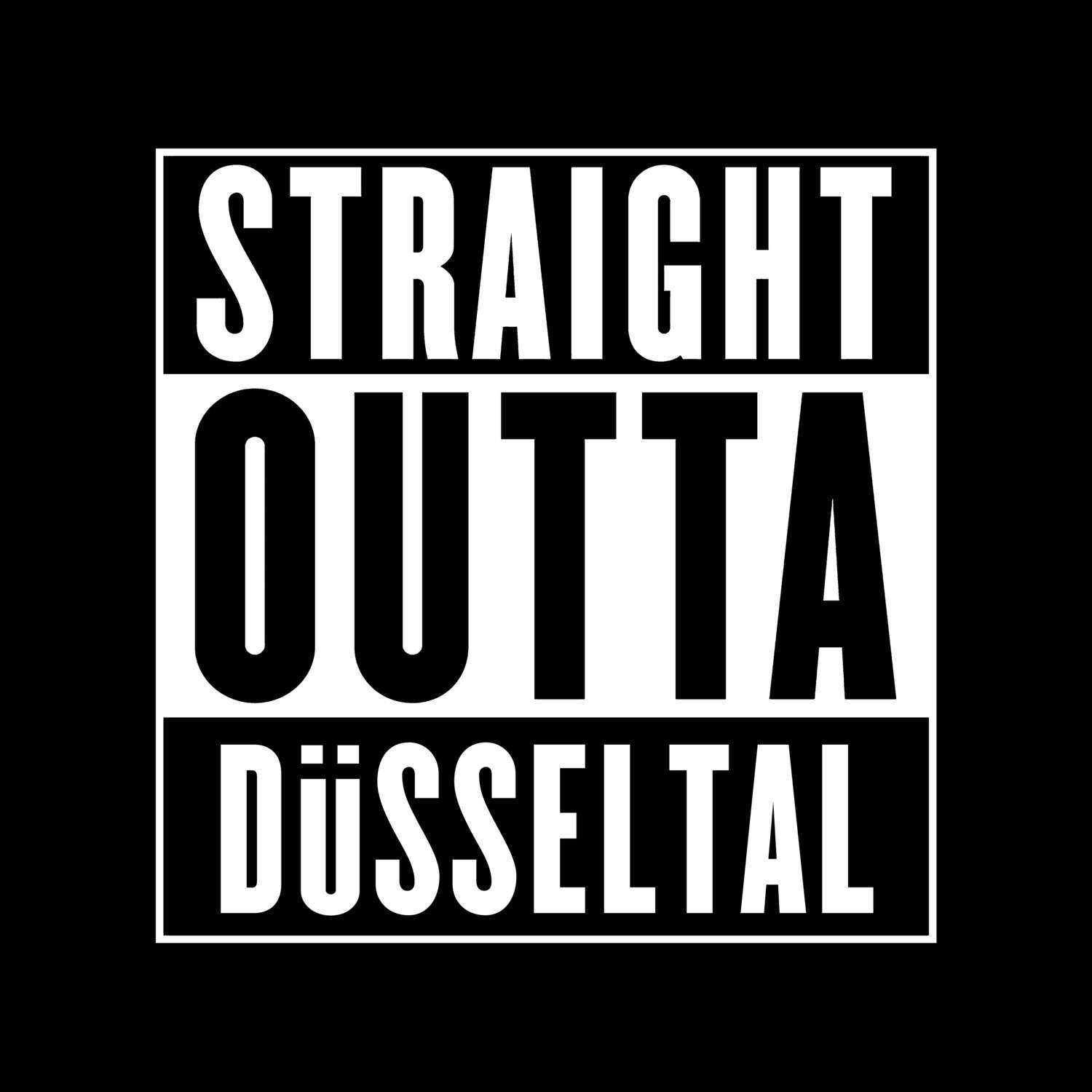 T-Shirt »Straight Outta« für den Ort »Düsseltal«