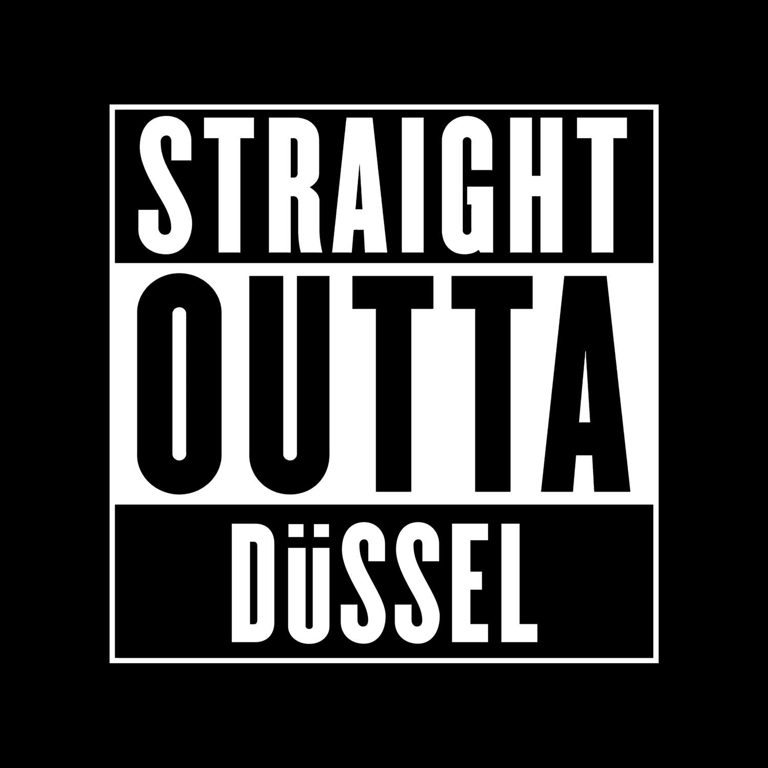 T-Shirt »Straight Outta« für den Ort »Düssel«