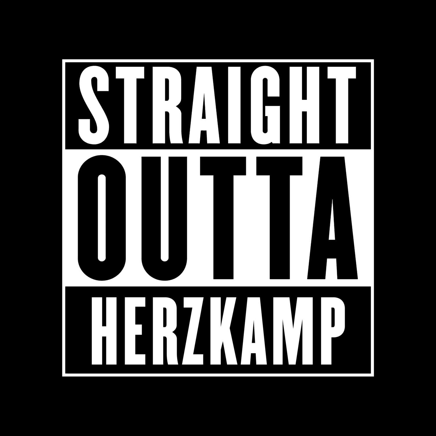 T-Shirt »Straight Outta« für den Ort »Herzkamp«