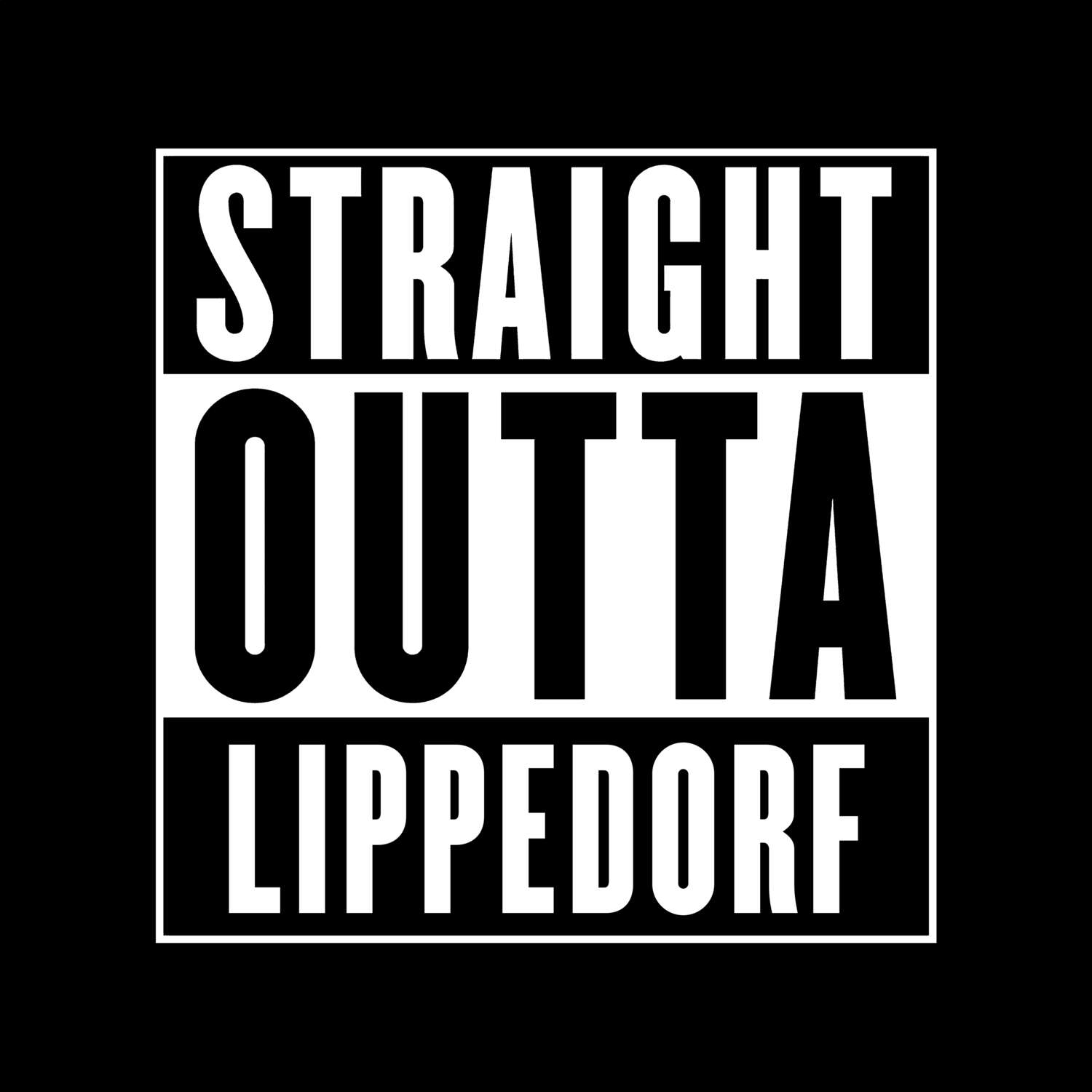 T-Shirt »Straight Outta« für den Ort »Lippedorf«