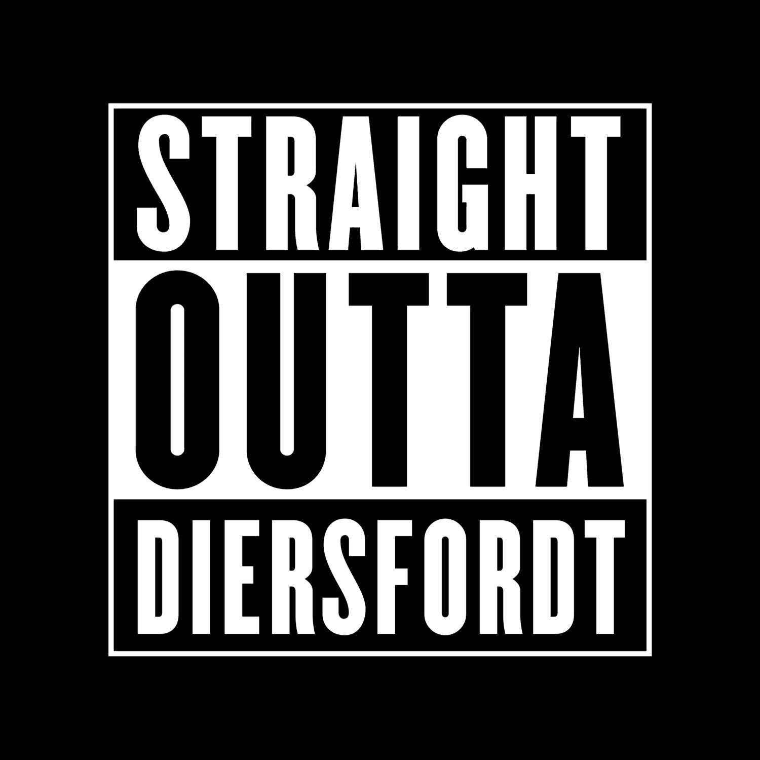 T-Shirt »Straight Outta« für den Ort »Diersfordt«