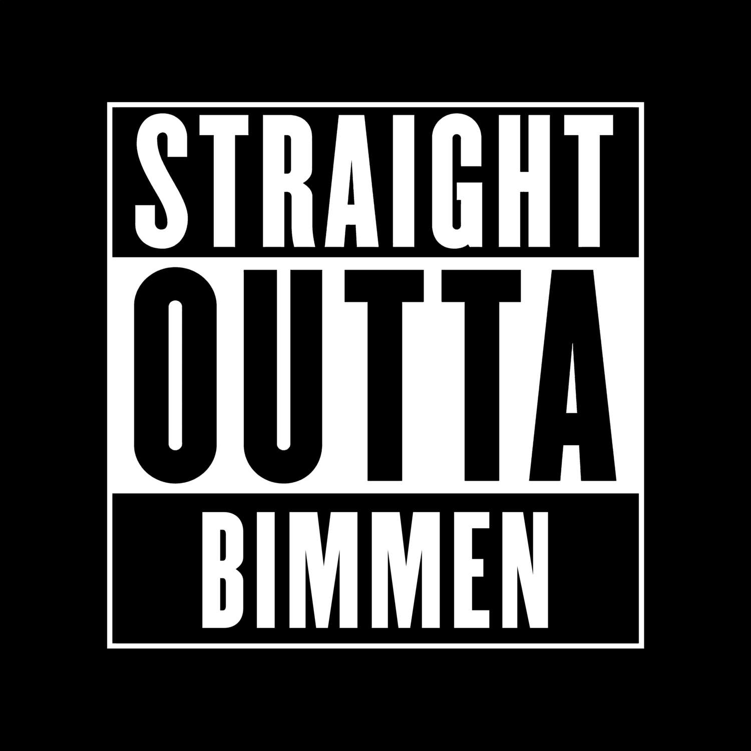 T-Shirt »Straight Outta« für den Ort »Bimmen«