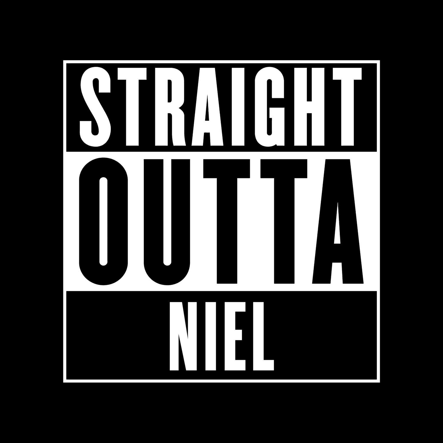 T-Shirt »Straight Outta« für den Ort »Niel«