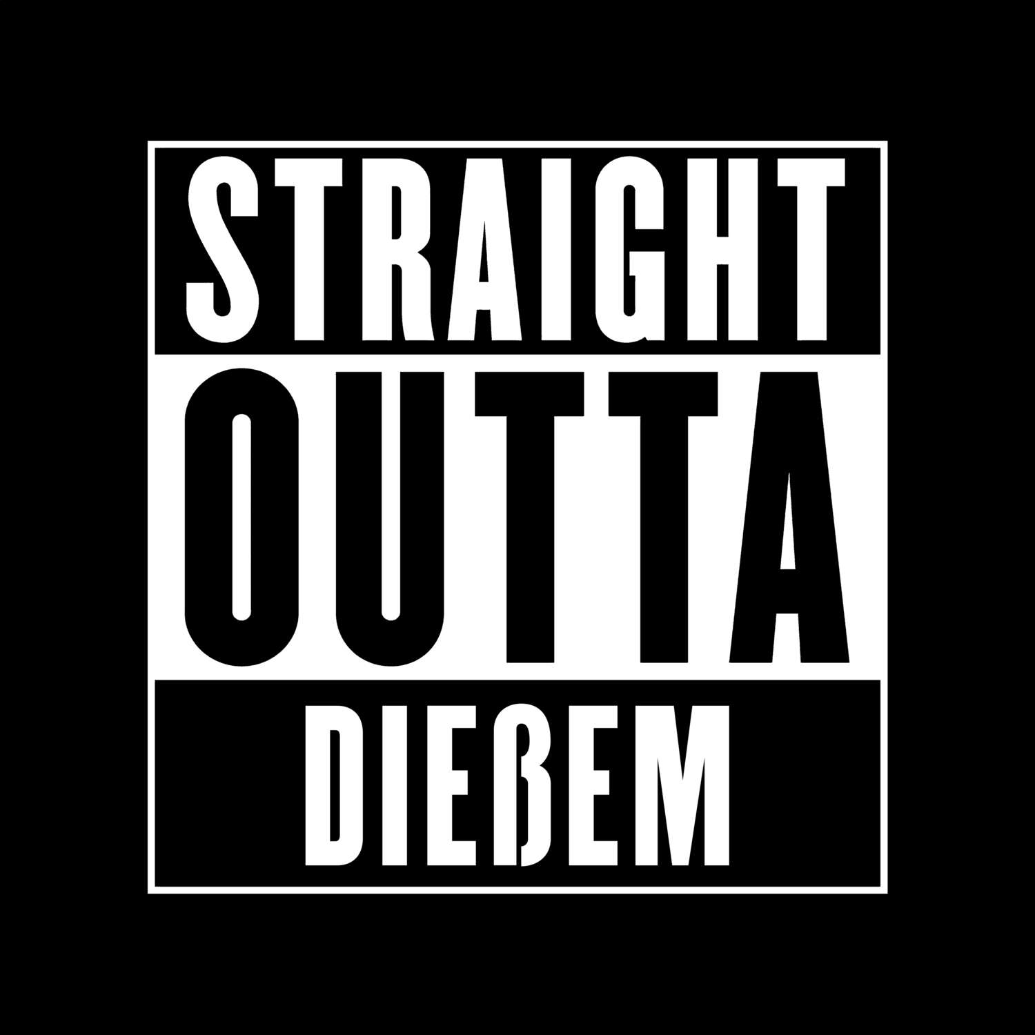 T-Shirt »Straight Outta« für den Ort »Dießem«