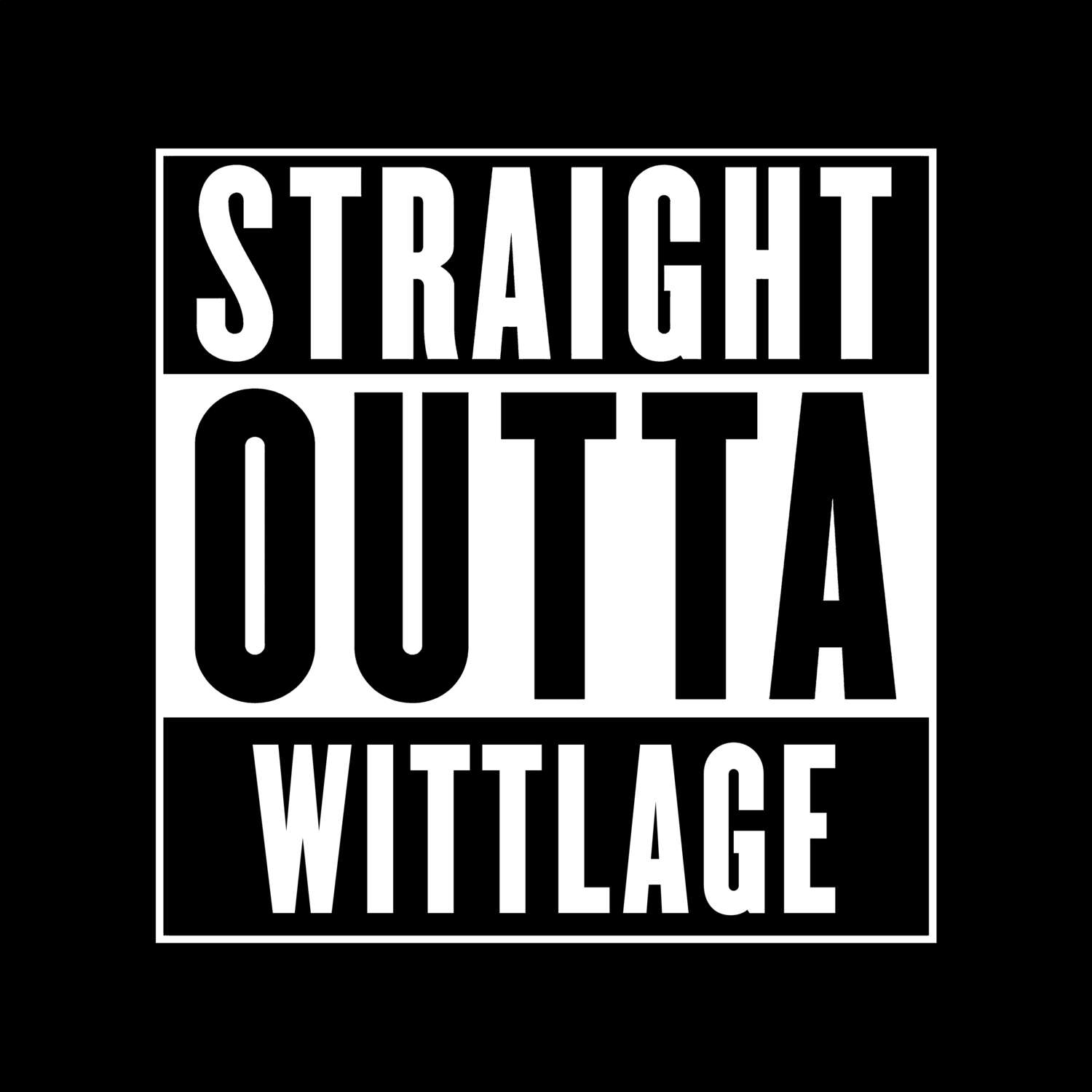 T-Shirt »Straight Outta« für den Ort »Wittlage«