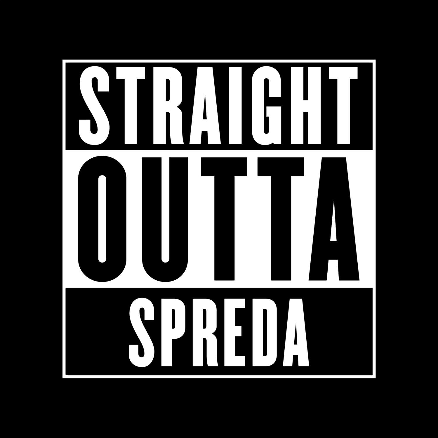 T-Shirt »Straight Outta« für den Ort »Spreda«