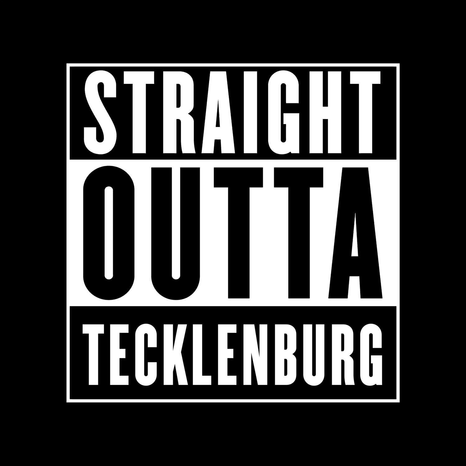 T-Shirt »Straight Outta« für den Ort »Tecklenburg«