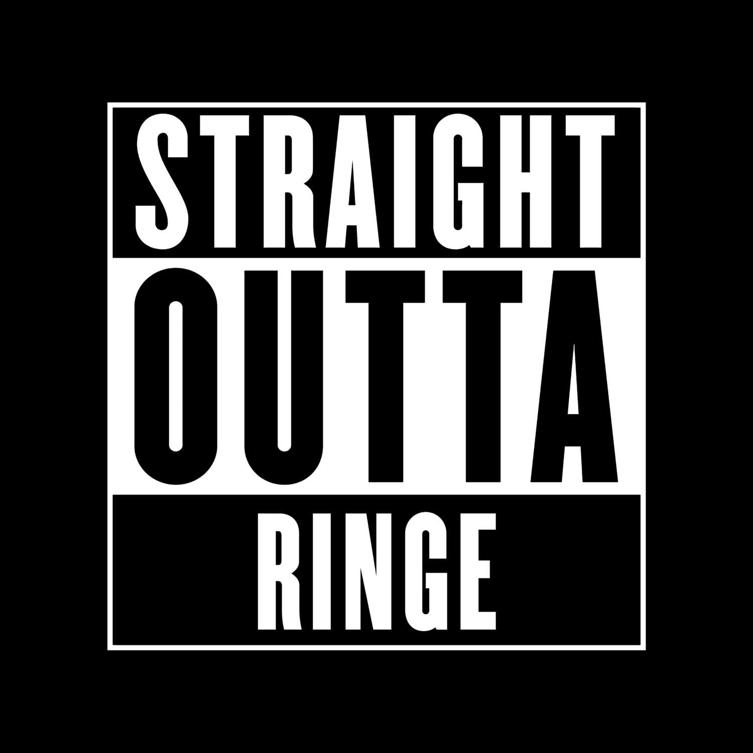 T-Shirt »Straight Outta« für den Ort »Ringe«