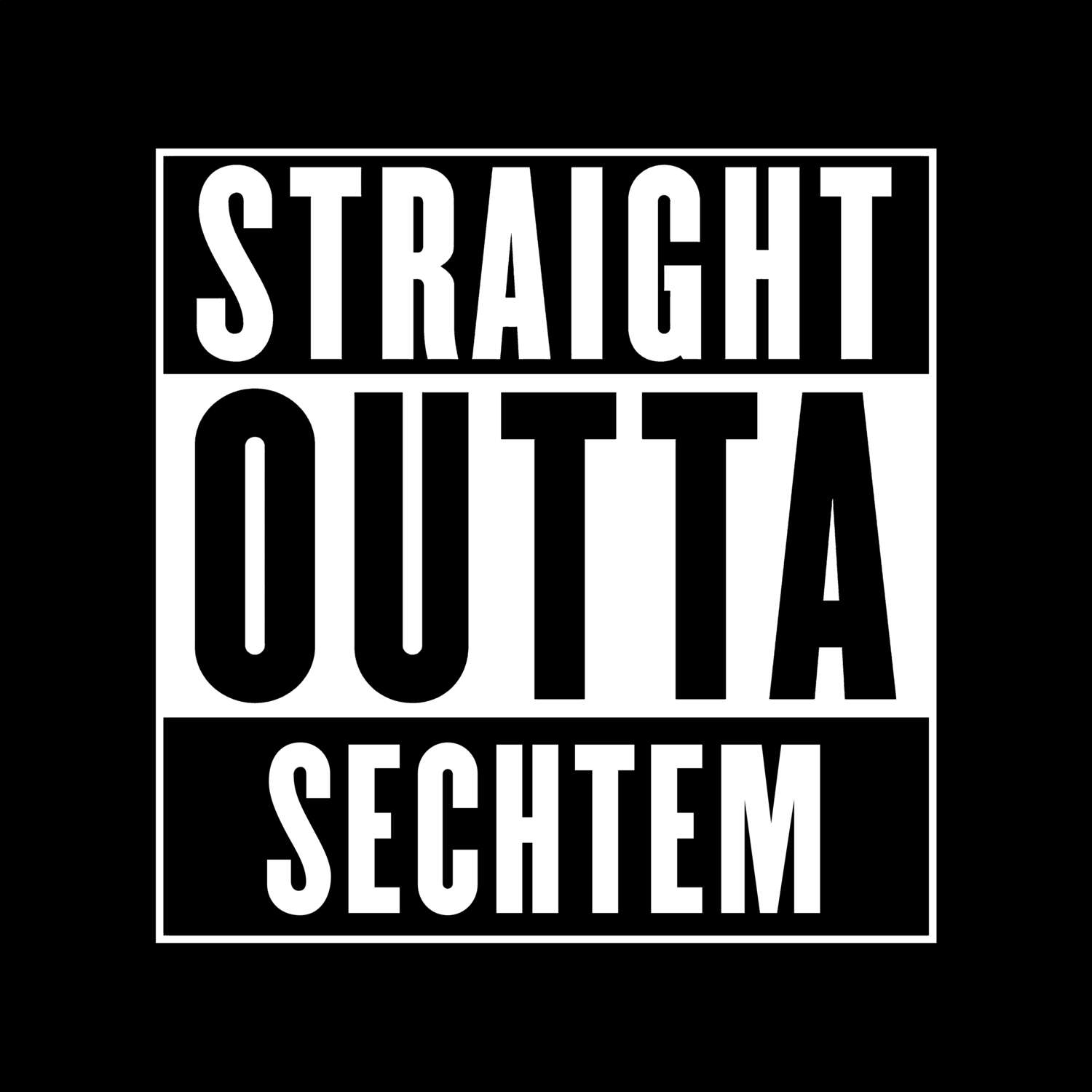 T-Shirt »Straight Outta« für den Ort »Sechtem«