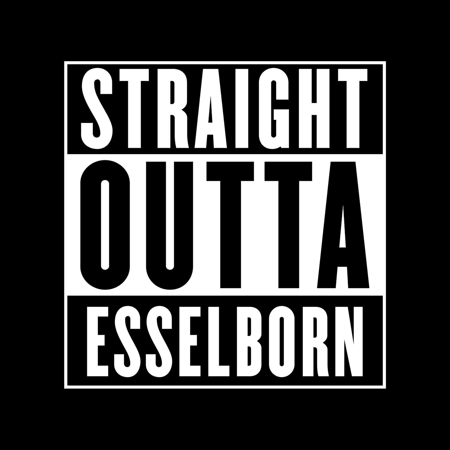 T-Shirt »Straight Outta« für den Ort »Esselborn«