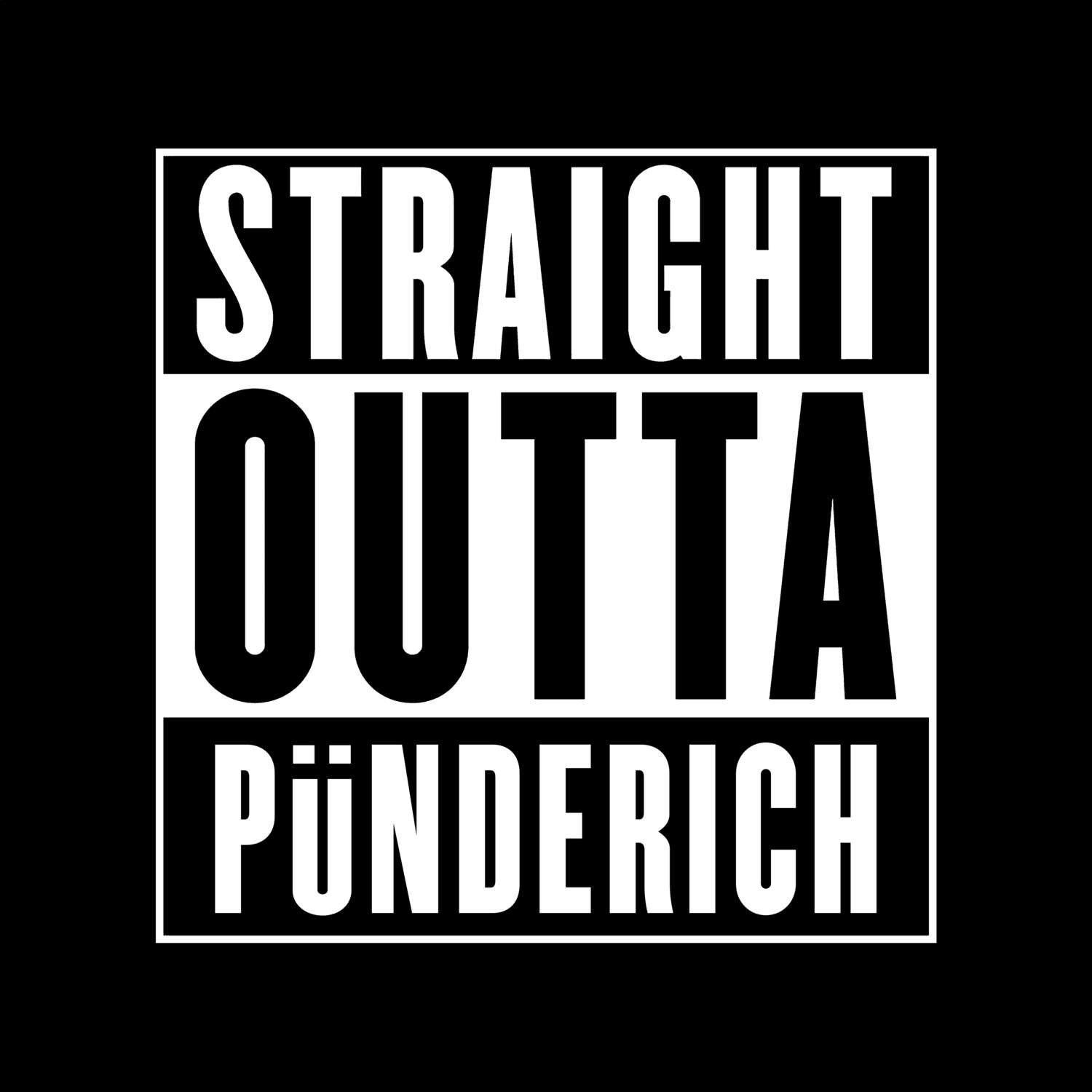 T-Shirt »Straight Outta« für den Ort »Pünderich«