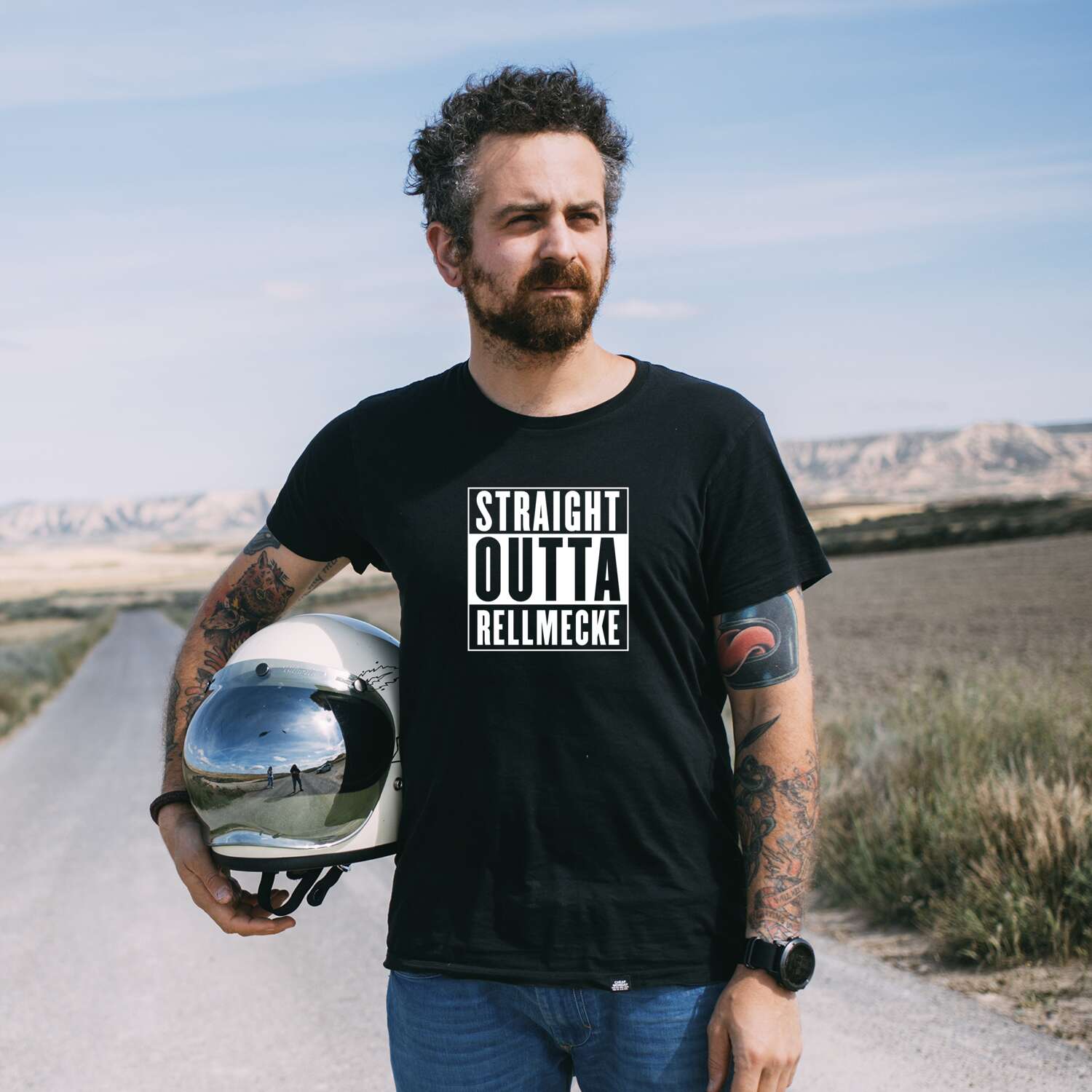 T-Shirt »Straight Outta« für den Ort »Rellmecke«