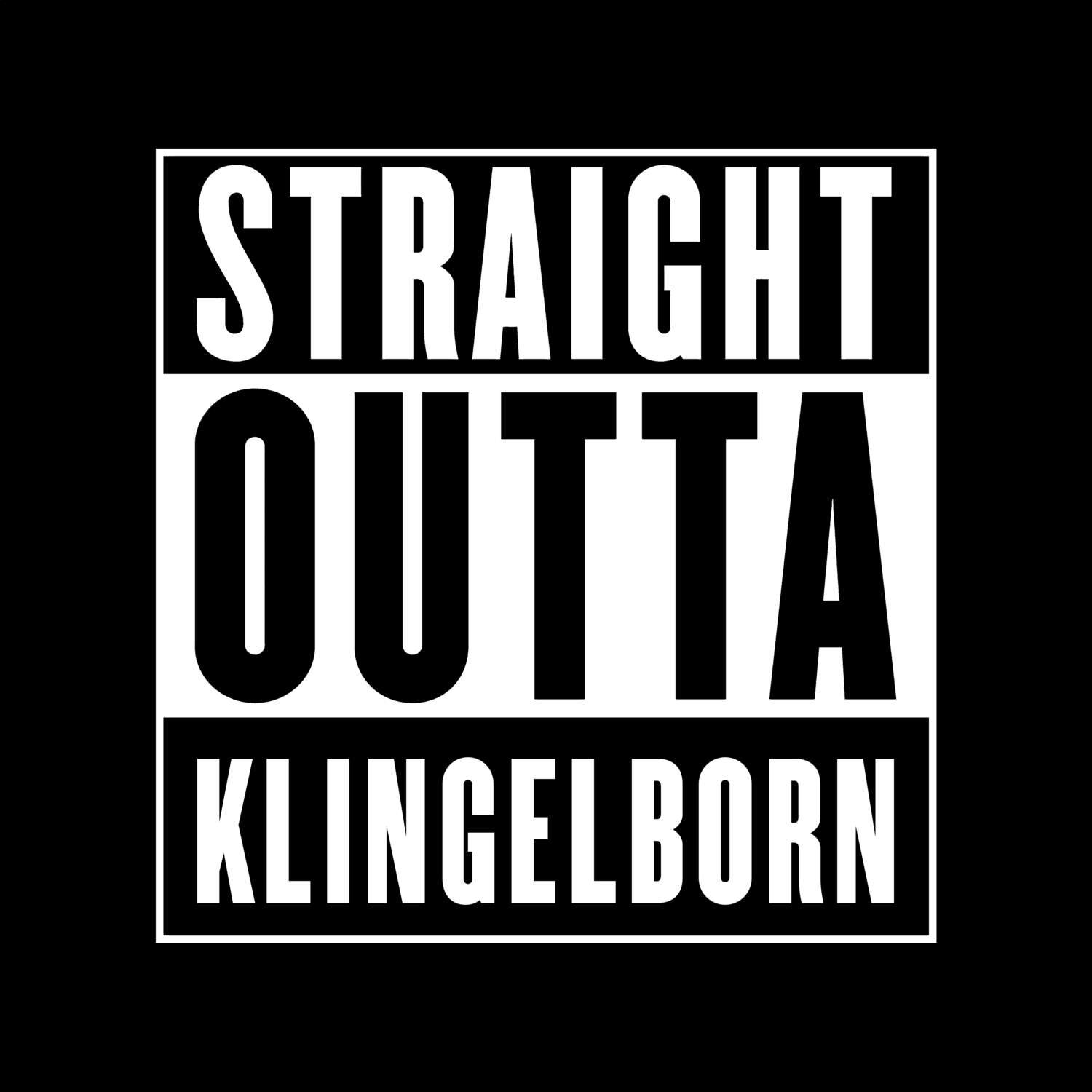 T-Shirt »Straight Outta« für den Ort »Klingelborn«