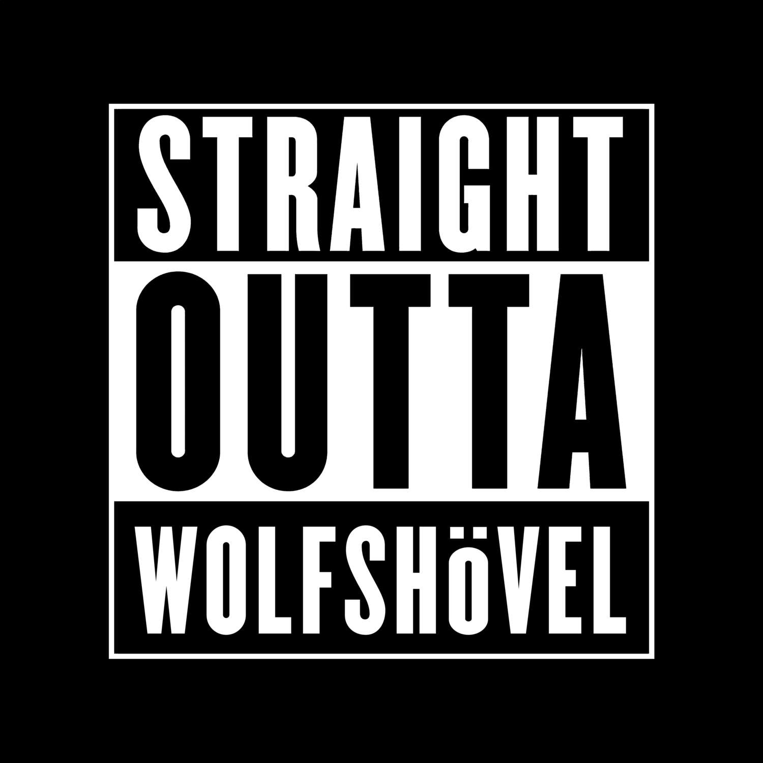 T-Shirt »Straight Outta« für den Ort »Wolfshövel«