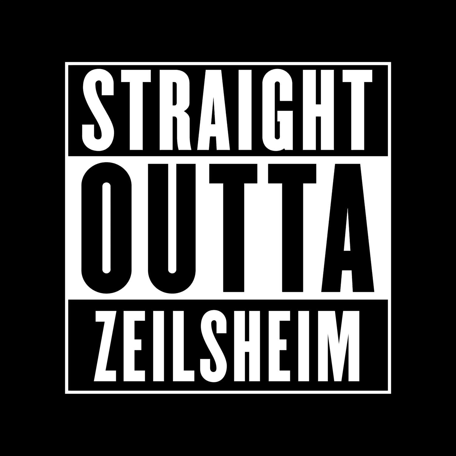 T-Shirt »Straight Outta« für den Ort »Zeilsheim«