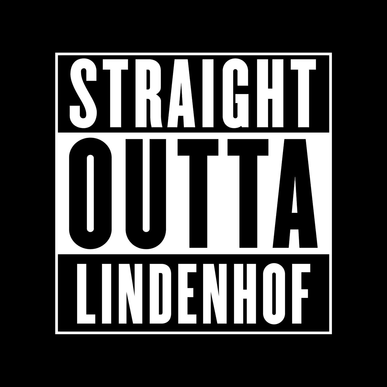 T-Shirt »Straight Outta« für den Ort »Lindenhof«