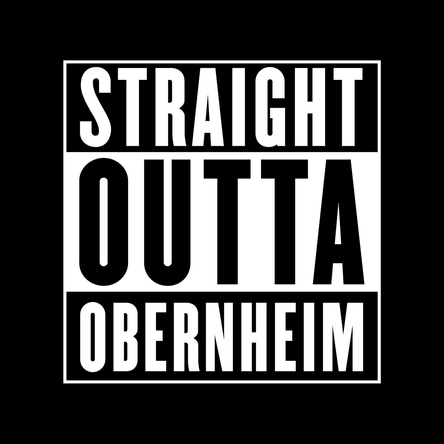 T-Shirt »Straight Outta« für den Ort »Obernheim«