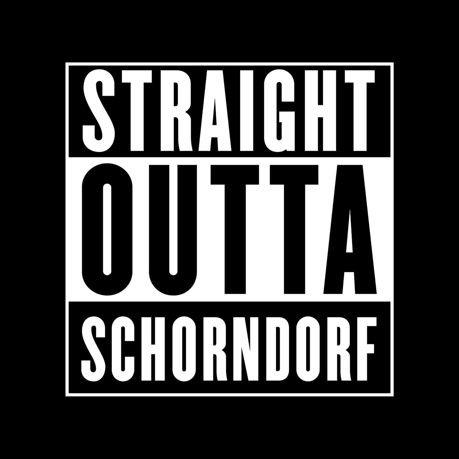 T-Shirt »Straight Outta« für den Ort »Schorndorf«