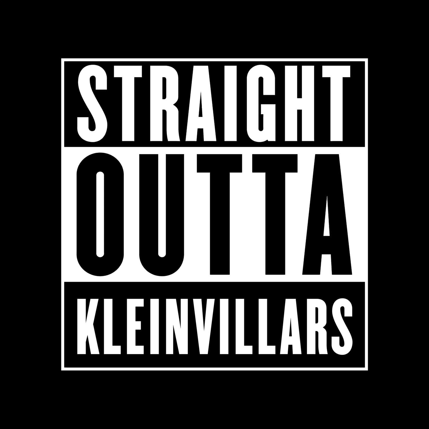 T-Shirt »Straight Outta« für den Ort »Kleinvillars«