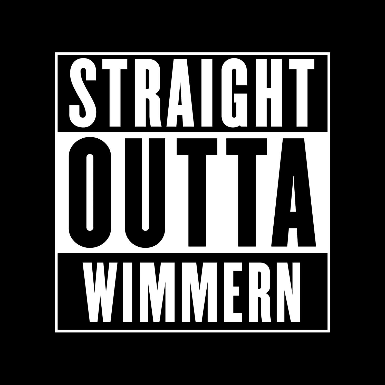 T-Shirt »Straight Outta« für den Ort »Wimmern«