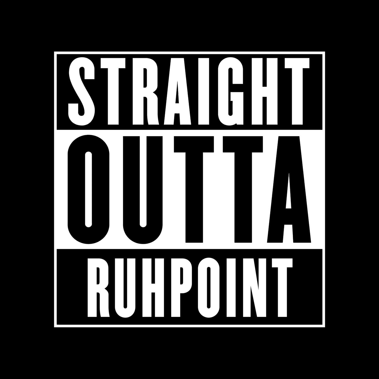 Ruhpoint T-Shirt »Straight Outta«