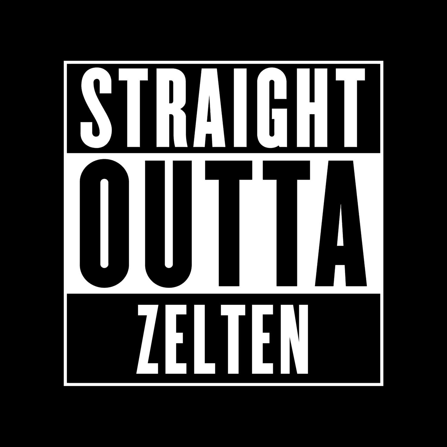 T-Shirt »Straight Outta« für den Ort »Zelten«