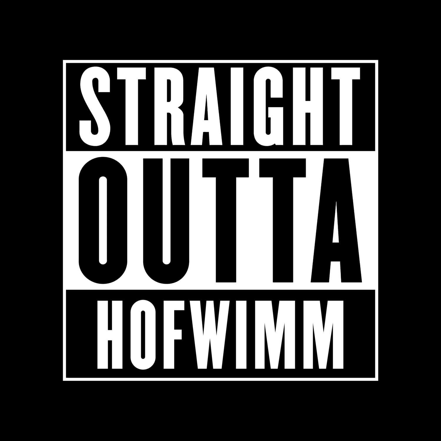 Hofwimm T-Shirt »Straight Outta«