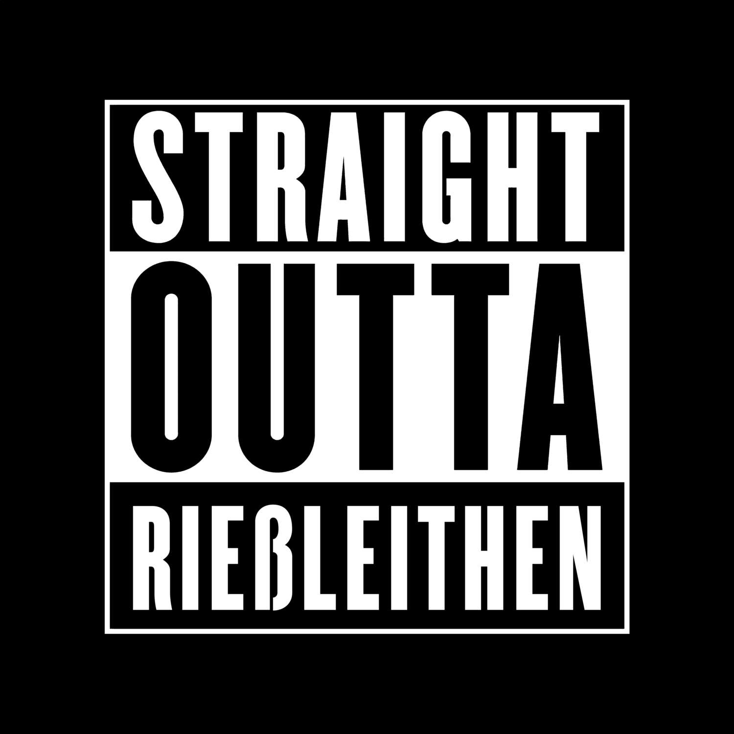 T-Shirt »Straight Outta« für den Ort »Rießleithen«