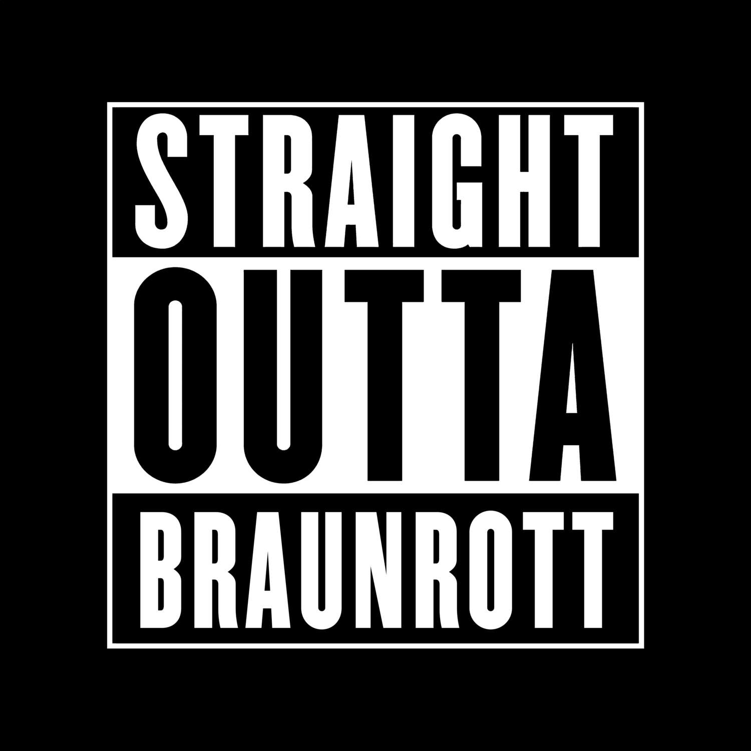 Braunrott T-Shirt »Straight Outta«