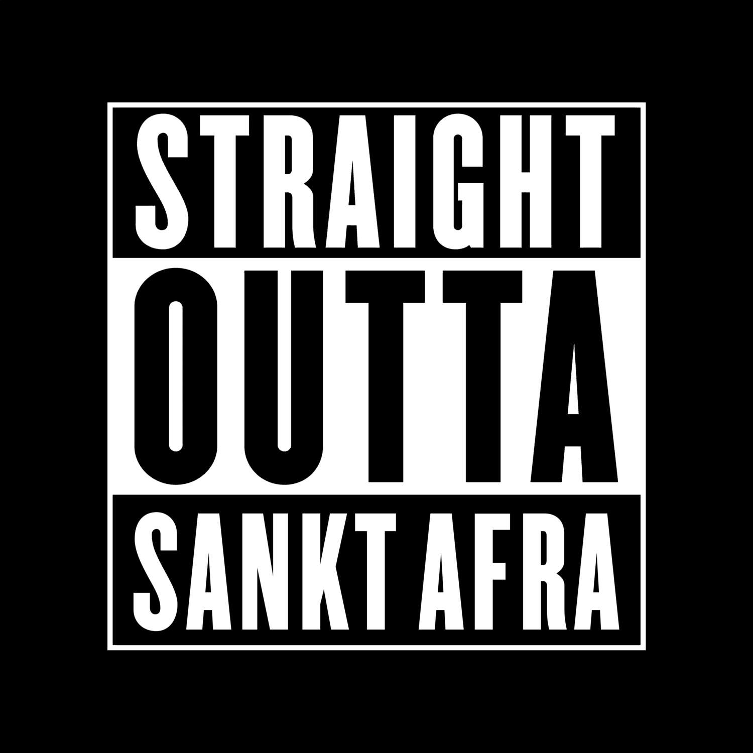 Sankt Afra T-Shirt »Straight Outta«